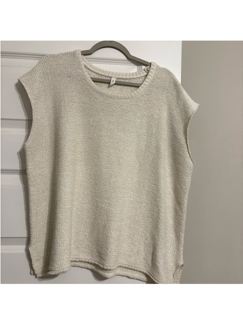 Wishlist Cream Knit Sleeveless Sweater Tank